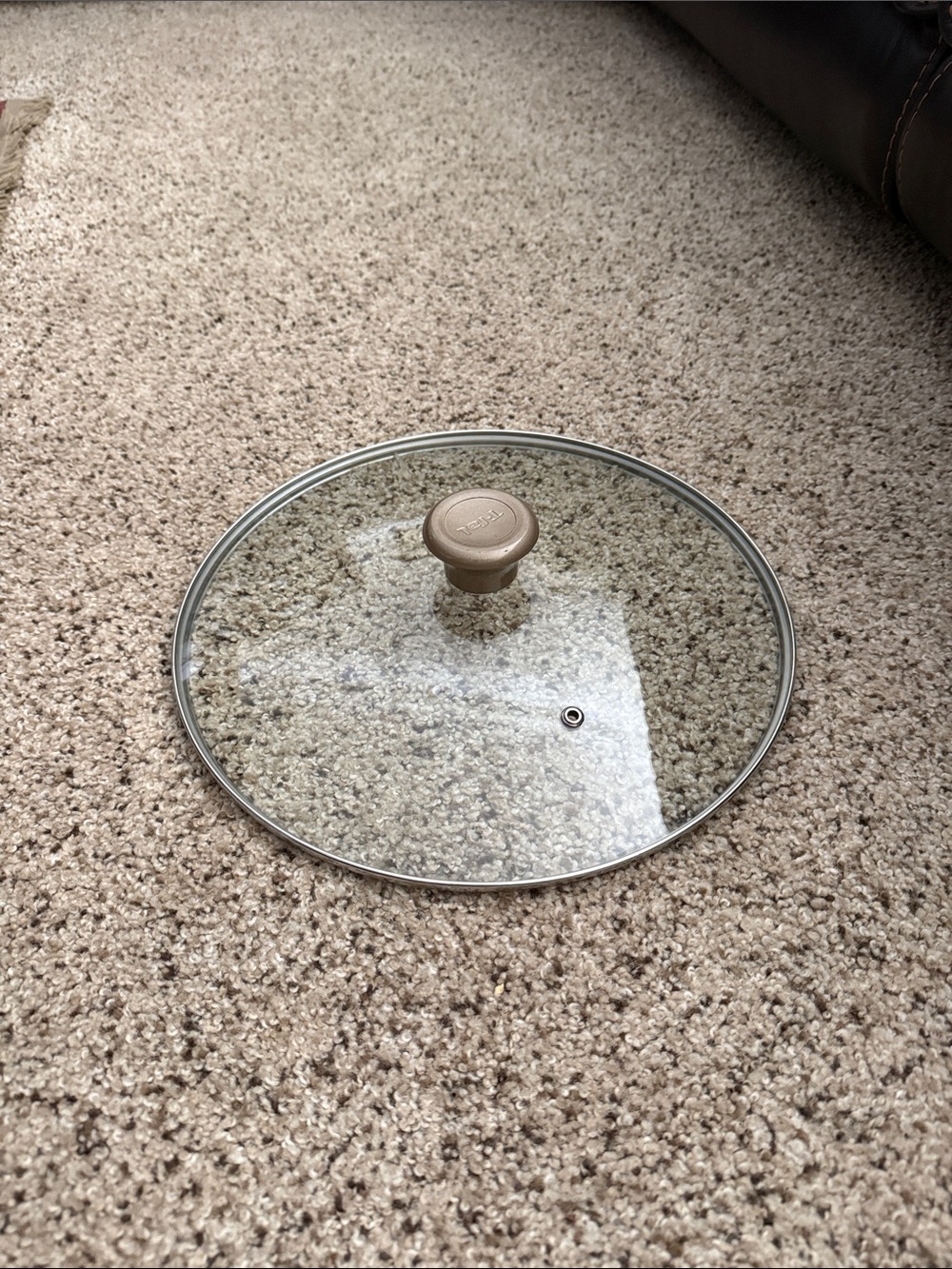 T-Fall 12” lid to pot or skillet with gold knob handle